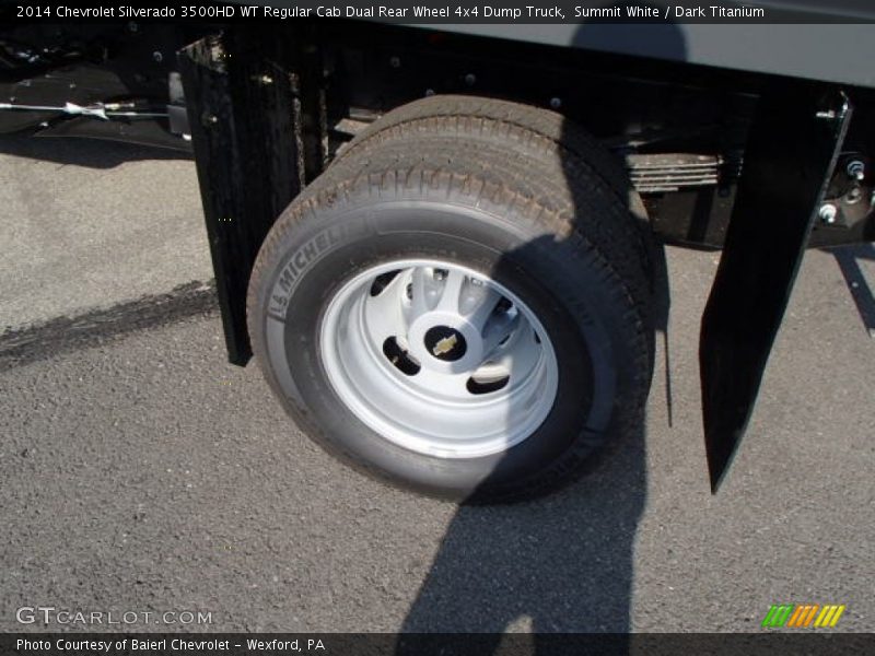 Summit White / Dark Titanium 2014 Chevrolet Silverado 3500HD WT Regular Cab Dual Rear Wheel 4x4 Dump Truck