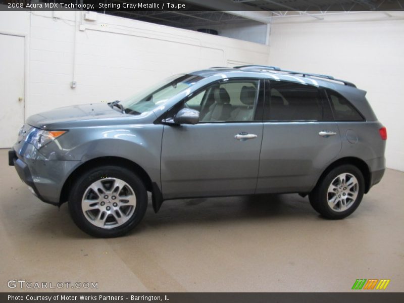 Sterling Gray Metallic / Taupe 2008 Acura MDX Technology