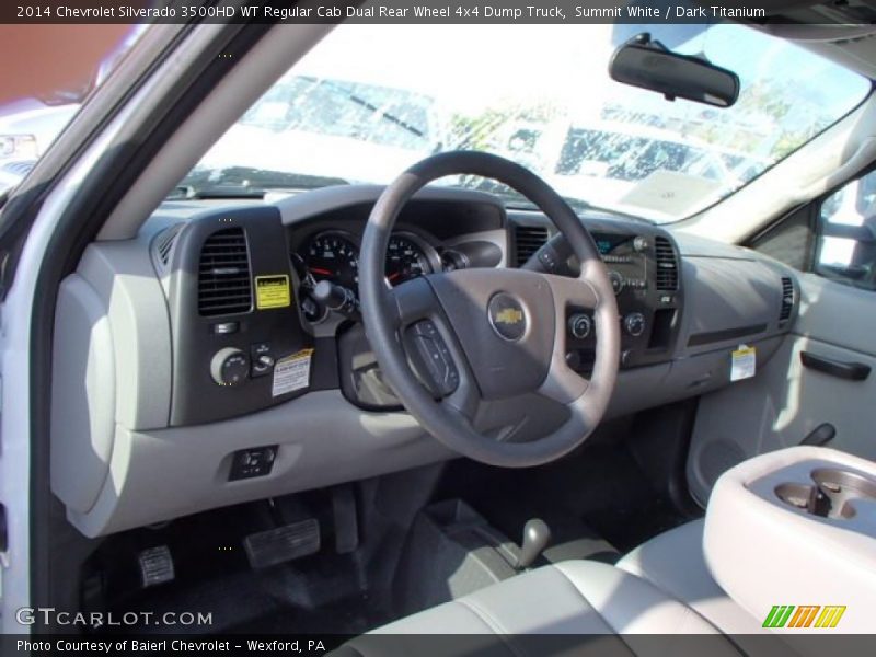 Dashboard of 2014 Silverado 3500HD WT Regular Cab Dual Rear Wheel 4x4 Dump Truck
