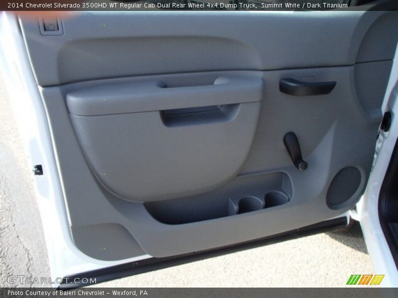 Summit White / Dark Titanium 2014 Chevrolet Silverado 3500HD WT Regular Cab Dual Rear Wheel 4x4 Dump Truck