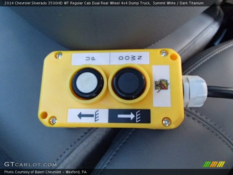 Controls of 2014 Silverado 3500HD WT Regular Cab Dual Rear Wheel 4x4 Dump Truck