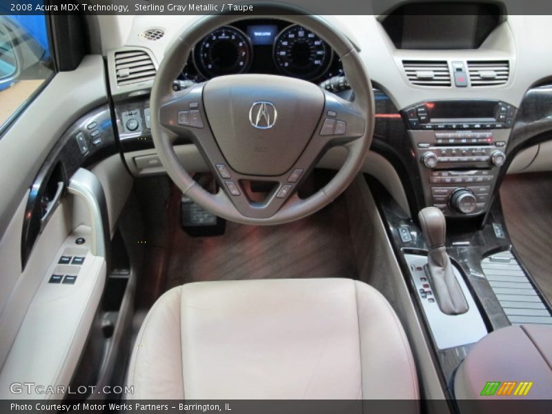 Sterling Gray Metallic / Taupe 2008 Acura MDX Technology