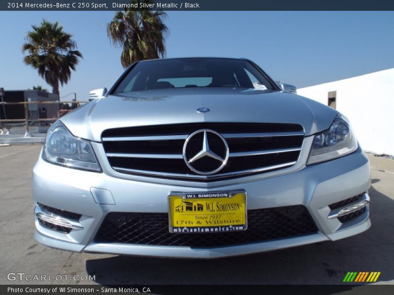Diamond Silver Metallic / Black 2014 Mercedes-Benz C 250 Sport