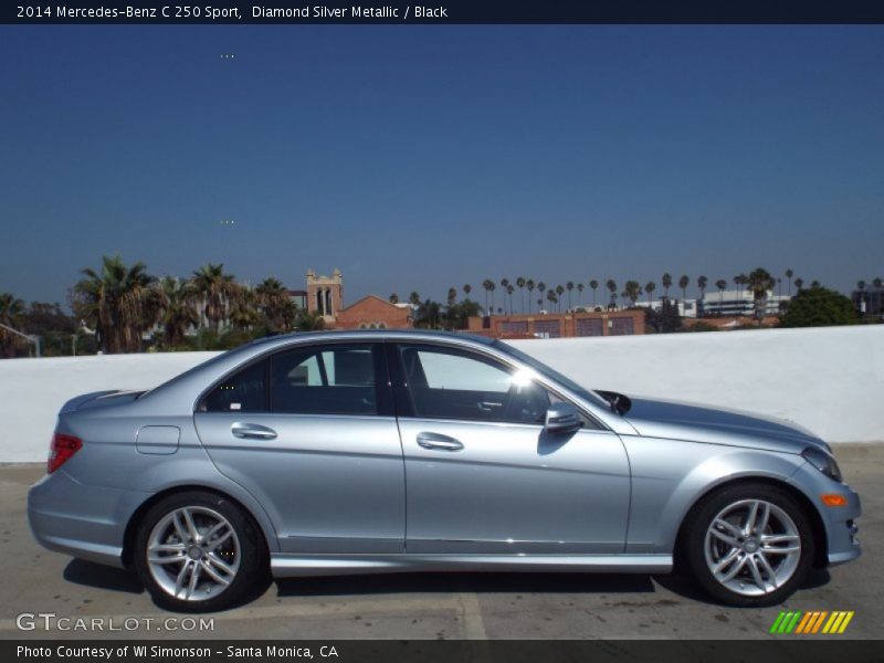 Diamond Silver Metallic / Black 2014 Mercedes-Benz C 250 Sport