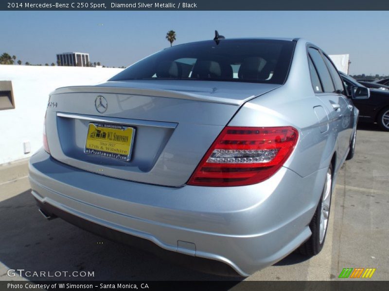 Diamond Silver Metallic / Black 2014 Mercedes-Benz C 250 Sport