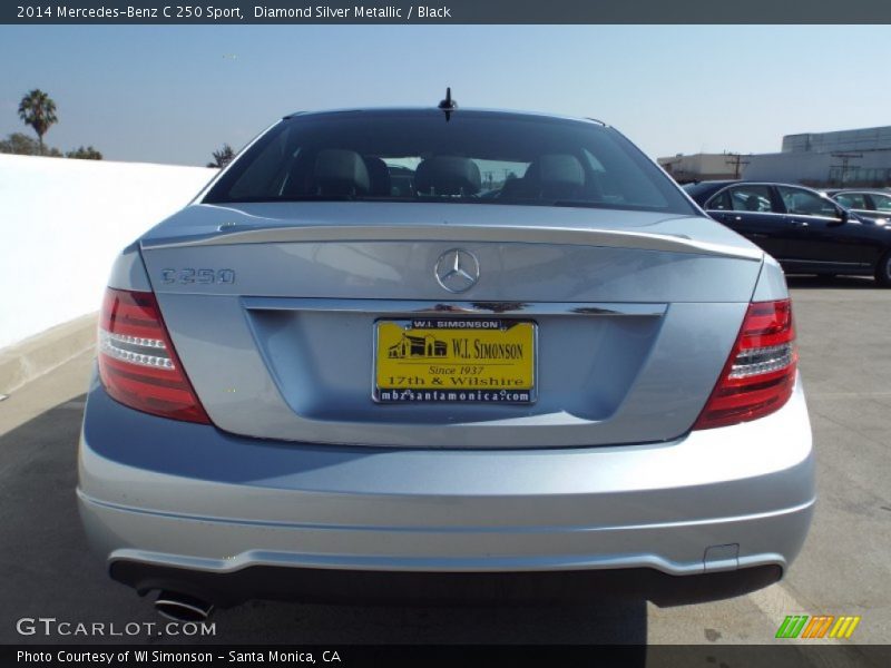 Diamond Silver Metallic / Black 2014 Mercedes-Benz C 250 Sport
