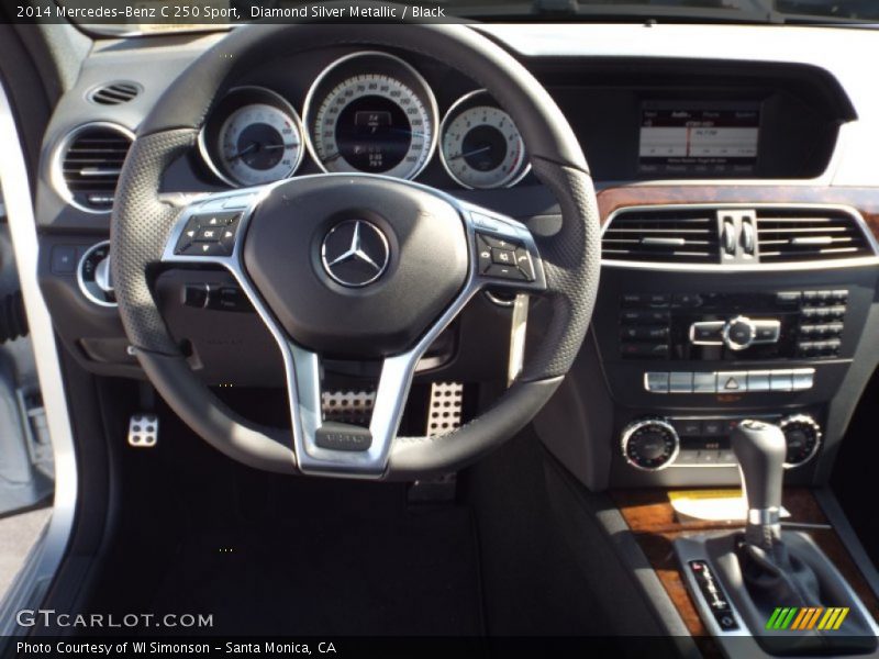 Diamond Silver Metallic / Black 2014 Mercedes-Benz C 250 Sport