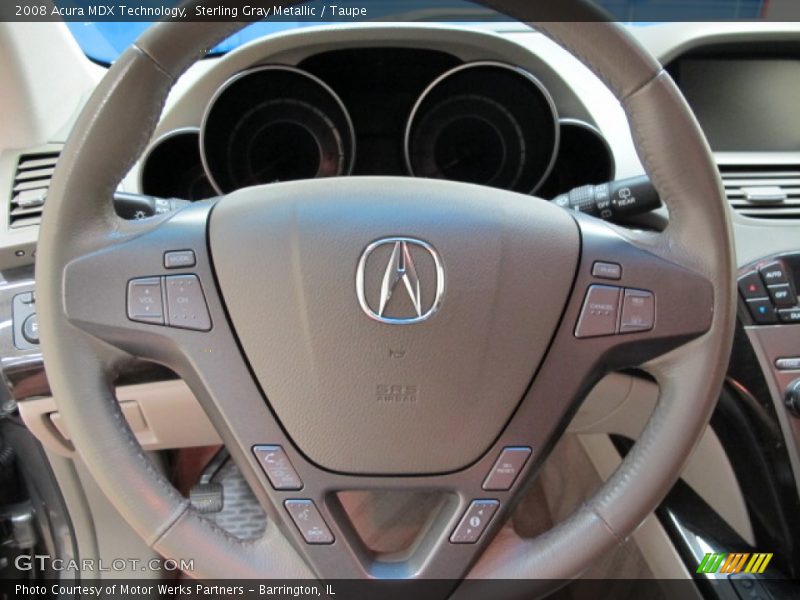 Sterling Gray Metallic / Taupe 2008 Acura MDX Technology