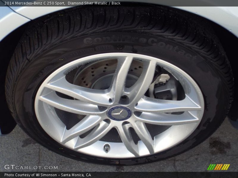 Diamond Silver Metallic / Black 2014 Mercedes-Benz C 250 Sport