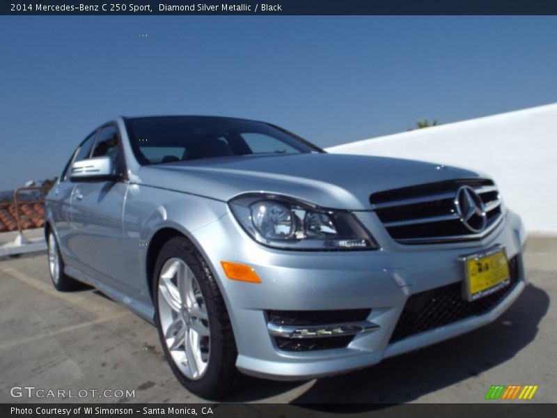 Diamond Silver Metallic / Black 2014 Mercedes-Benz C 250 Sport