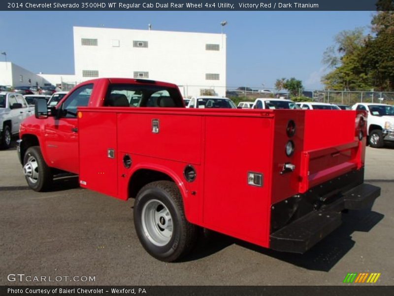 Victory Red / Dark Titanium 2014 Chevrolet Silverado 3500HD WT Regular Cab Dual Rear Wheel 4x4 Utility