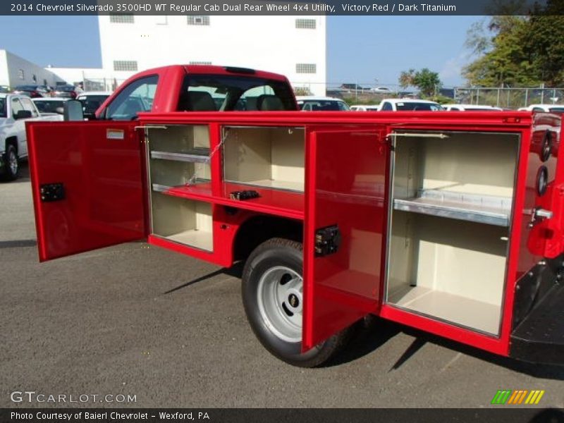Victory Red / Dark Titanium 2014 Chevrolet Silverado 3500HD WT Regular Cab Dual Rear Wheel 4x4 Utility