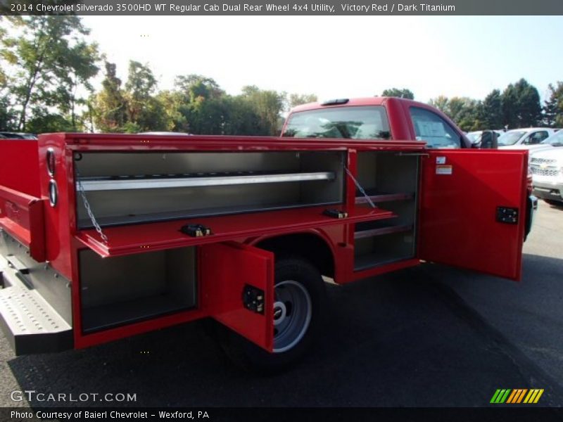 Victory Red / Dark Titanium 2014 Chevrolet Silverado 3500HD WT Regular Cab Dual Rear Wheel 4x4 Utility