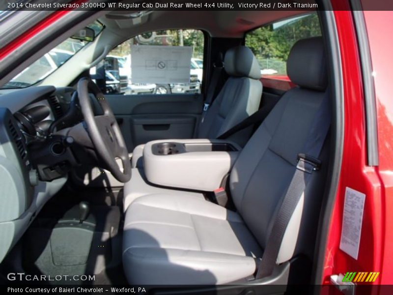 Victory Red / Dark Titanium 2014 Chevrolet Silverado 3500HD WT Regular Cab Dual Rear Wheel 4x4 Utility
