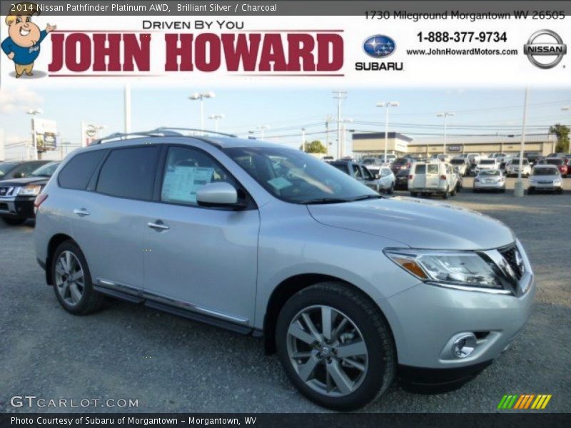 Brilliant Silver / Charcoal 2014 Nissan Pathfinder Platinum AWD