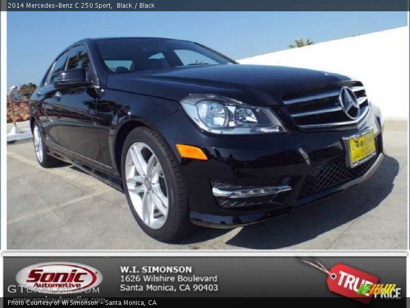 Black / Black 2014 Mercedes-Benz C 250 Sport