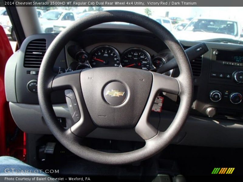 Victory Red / Dark Titanium 2014 Chevrolet Silverado 3500HD WT Regular Cab Dual Rear Wheel 4x4 Utility