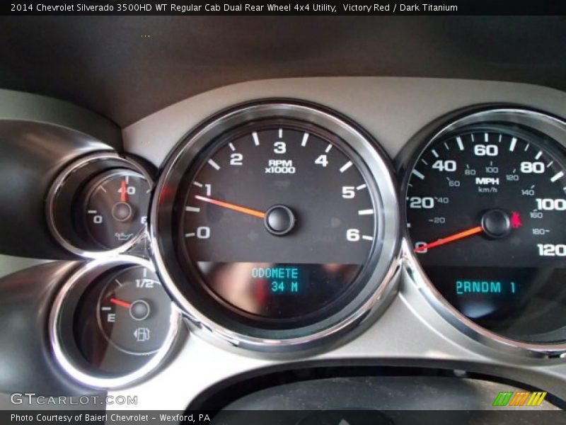 Victory Red / Dark Titanium 2014 Chevrolet Silverado 3500HD WT Regular Cab Dual Rear Wheel 4x4 Utility
