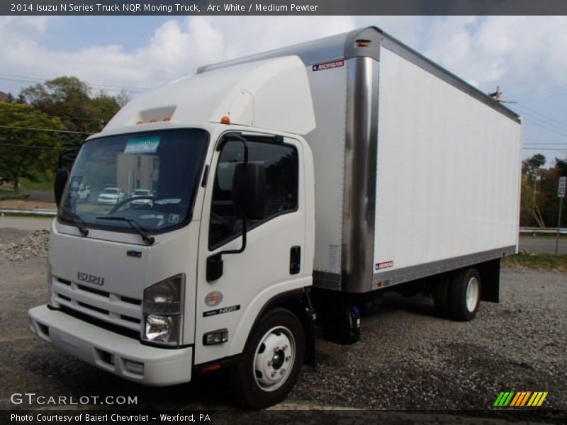 Arc White / Medium Pewter 2014 Isuzu N Series Truck NQR Moving Truck