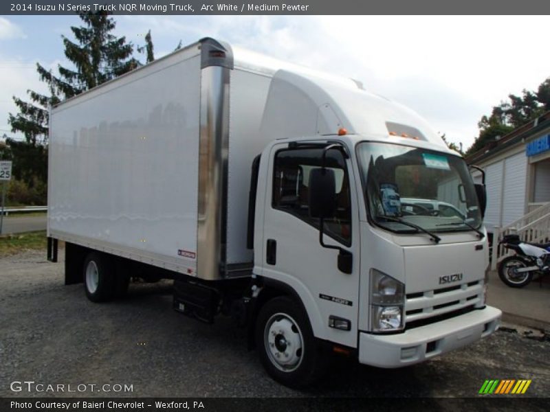 Arc White / Medium Pewter 2014 Isuzu N Series Truck NQR Moving Truck