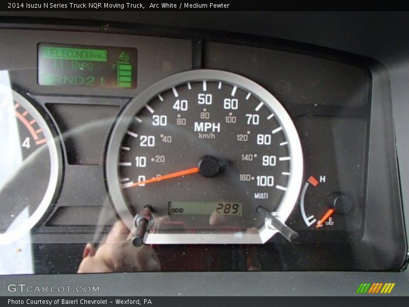 Arc White / Medium Pewter 2014 Isuzu N Series Truck NQR Moving Truck