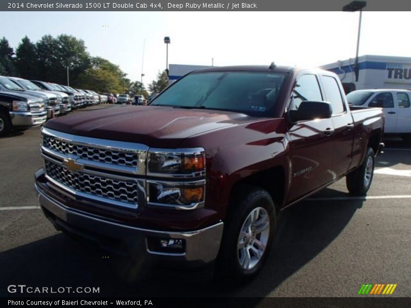 Deep Ruby Metallic / Jet Black 2014 Chevrolet Silverado 1500 LT Double Cab 4x4