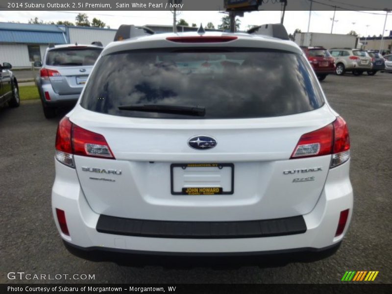 Satin White Pearl / Ivory 2014 Subaru Outback 2.5i Premium