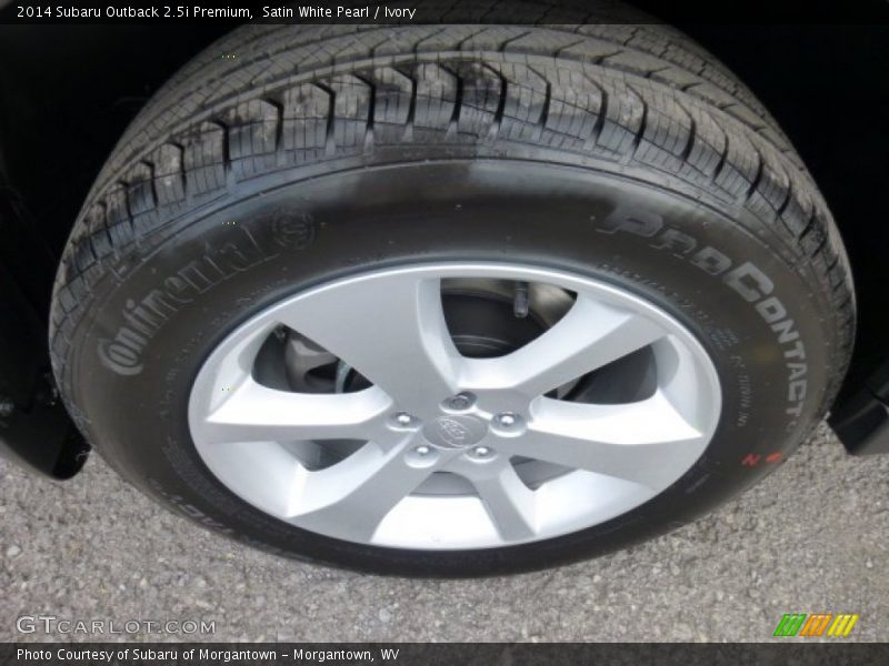 Satin White Pearl / Ivory 2014 Subaru Outback 2.5i Premium