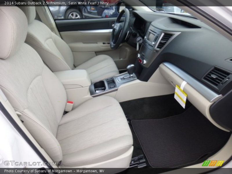 Satin White Pearl / Ivory 2014 Subaru Outback 2.5i Premium