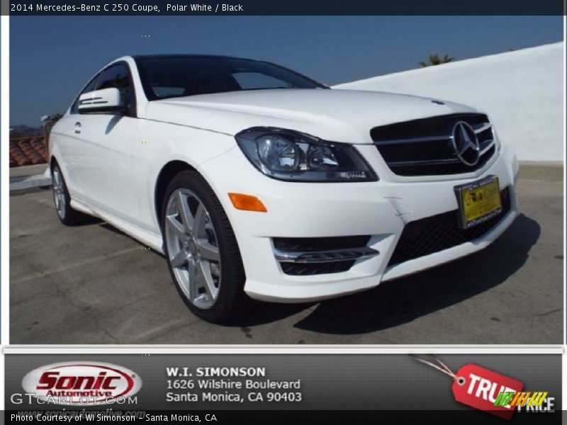Polar White / Black 2014 Mercedes-Benz C 250 Coupe