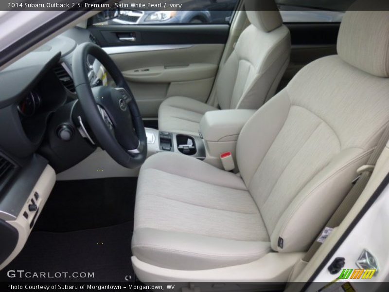 Satin White Pearl / Ivory 2014 Subaru Outback 2.5i Premium