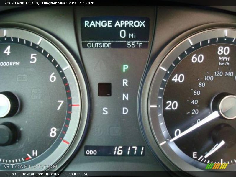 Tungsten Silver Metallic / Black 2007 Lexus ES 350