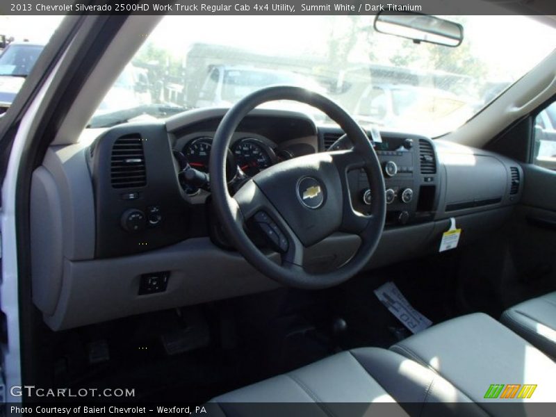 Summit White / Dark Titanium 2013 Chevrolet Silverado 2500HD Work Truck Regular Cab 4x4 Utility