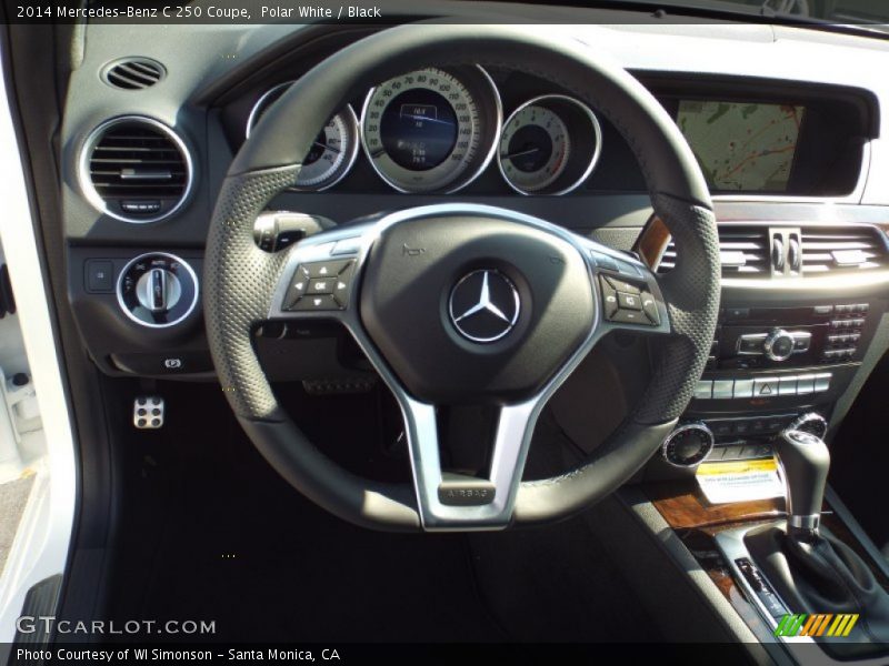 Polar White / Black 2014 Mercedes-Benz C 250 Coupe
