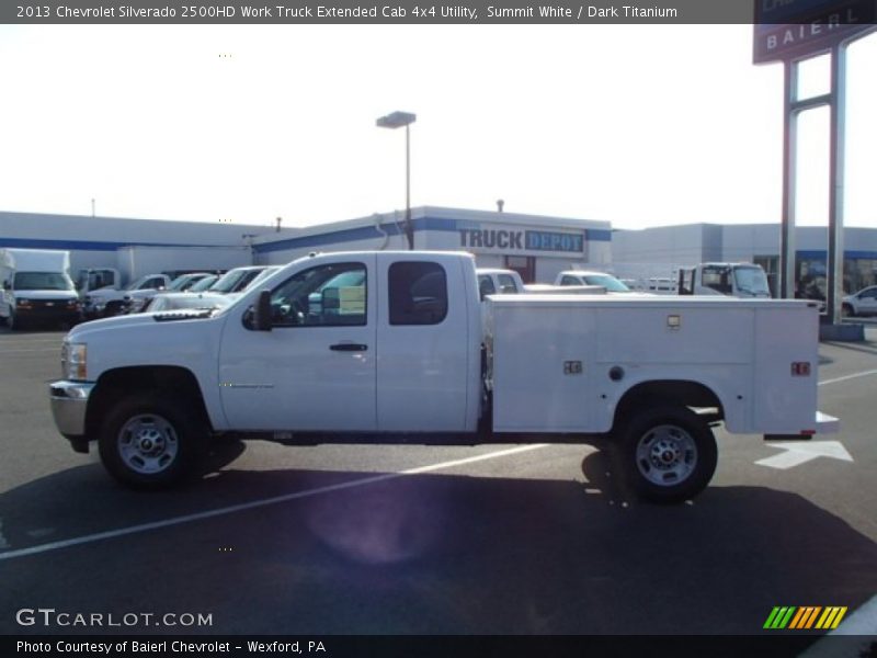 Summit White / Dark Titanium 2013 Chevrolet Silverado 2500HD Work Truck Extended Cab 4x4 Utility