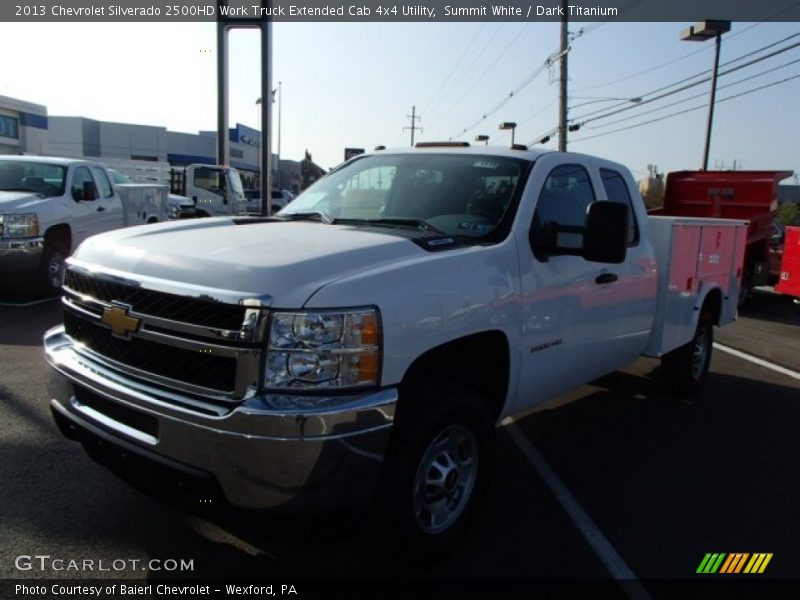 Summit White / Dark Titanium 2013 Chevrolet Silverado 2500HD Work Truck Extended Cab 4x4 Utility