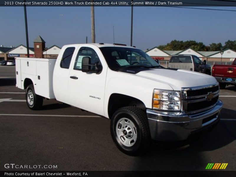 Summit White / Dark Titanium 2013 Chevrolet Silverado 2500HD Work Truck Extended Cab 4x4 Utility