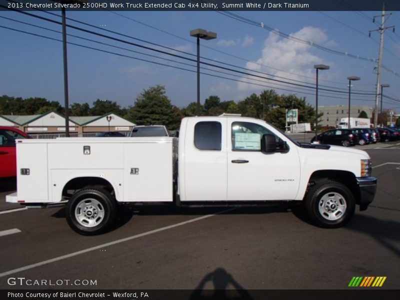 Summit White / Dark Titanium 2013 Chevrolet Silverado 2500HD Work Truck Extended Cab 4x4 Utility