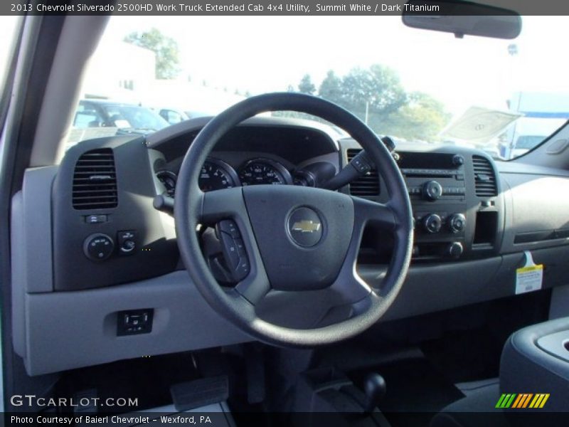 Summit White / Dark Titanium 2013 Chevrolet Silverado 2500HD Work Truck Extended Cab 4x4 Utility