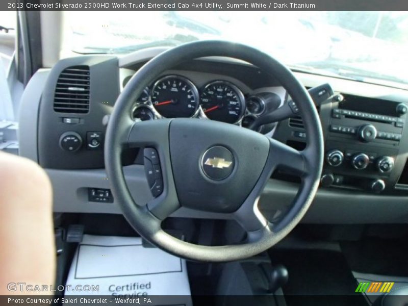 Summit White / Dark Titanium 2013 Chevrolet Silverado 2500HD Work Truck Extended Cab 4x4 Utility