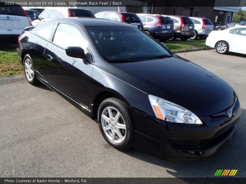 Nighthawk Black Pearl / Black 2003 Honda Accord EX V6 Coupe