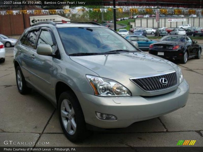 Bamboo Green Pearl / Ivory 2007 Lexus RX 350 AWD
