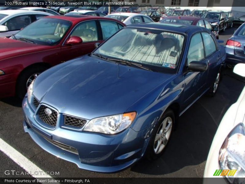 Newport Blue Pearl / Anthracite Black 2007 Subaru Impreza 2.5i Sedan