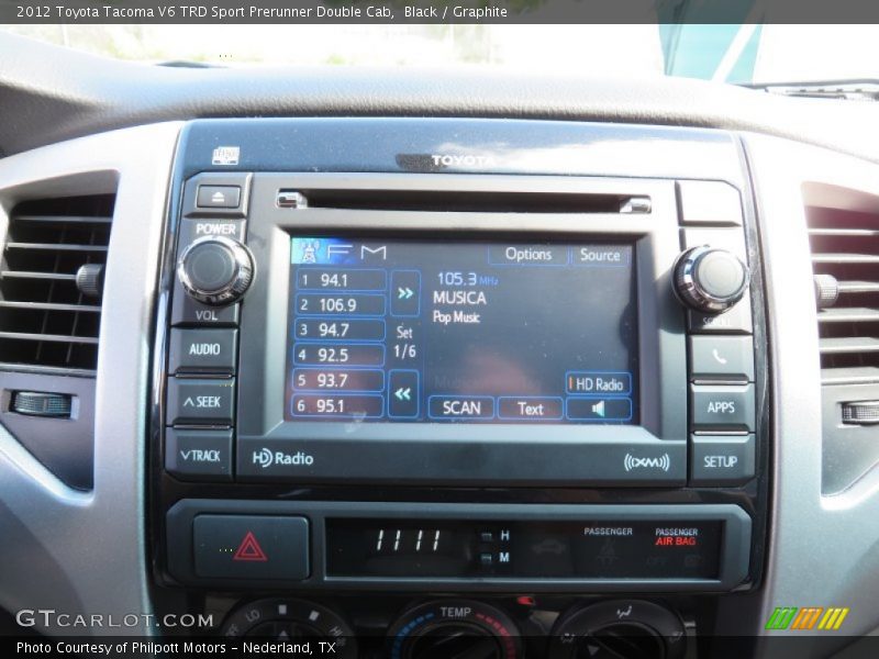 Black / Graphite 2012 Toyota Tacoma V6 TRD Sport Prerunner Double Cab