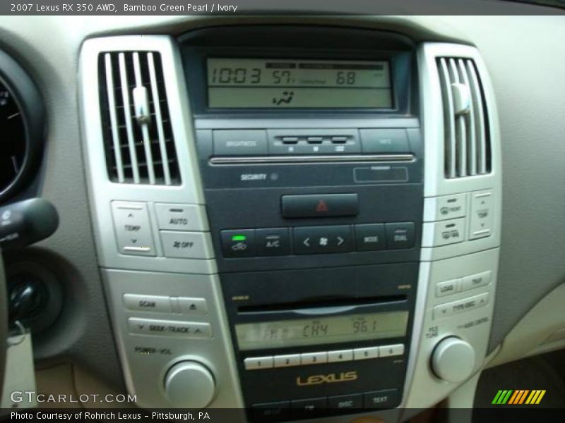 Bamboo Green Pearl / Ivory 2007 Lexus RX 350 AWD