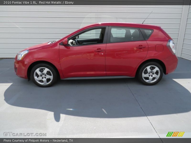 Red Hot Metallic / Ebony 2010 Pontiac Vibe 1.8L