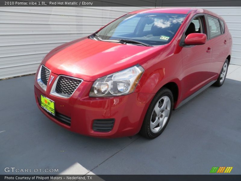 Red Hot Metallic / Ebony 2010 Pontiac Vibe 1.8L