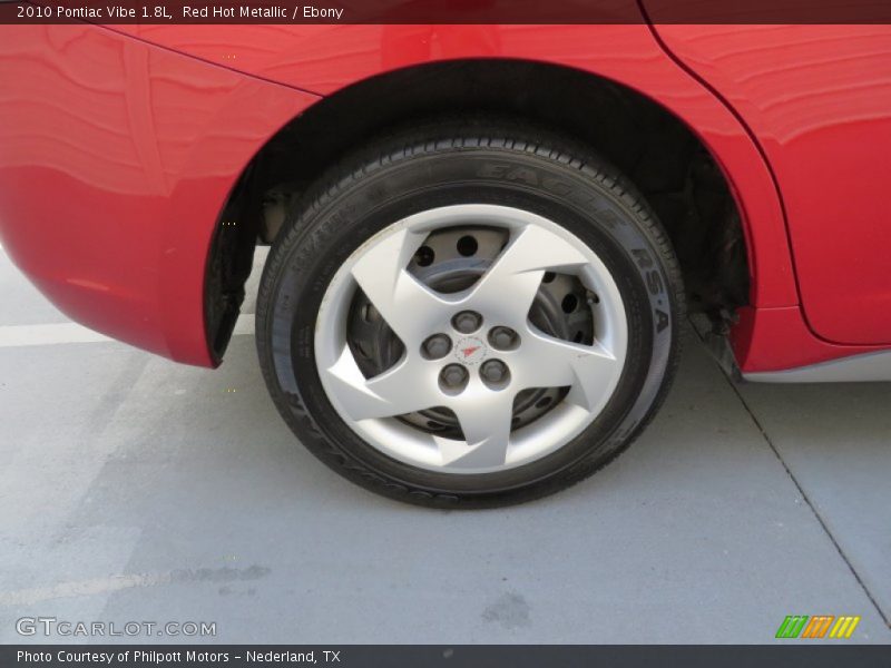 Red Hot Metallic / Ebony 2010 Pontiac Vibe 1.8L
