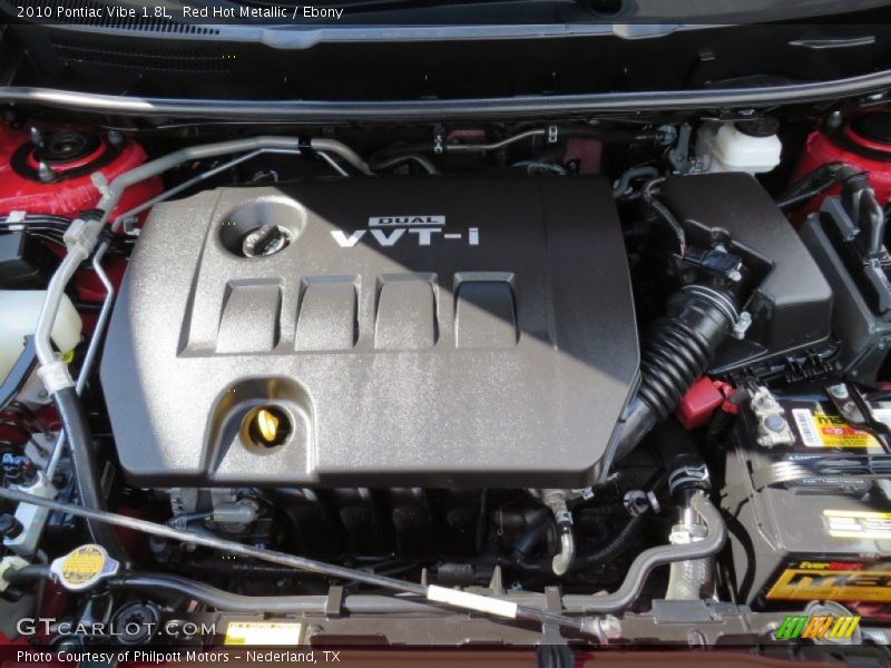 Red Hot Metallic / Ebony 2010 Pontiac Vibe 1.8L