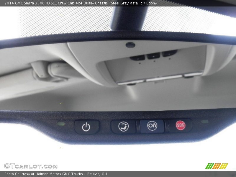 Steel Gray Metallic / Ebony 2014 GMC Sierra 3500HD SLE Crew Cab 4x4 Dually Chassis